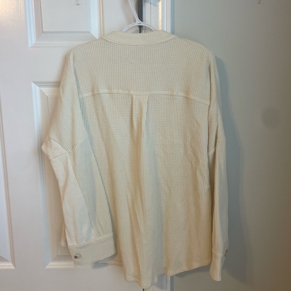 Women's Cream Button Down Shirt - Picture 2 of 2